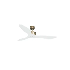Modulo de KlassFan - Super destratificateur et ventilateur DC 132 cm Laiton pales bois blanc sans Lumière 25 à 40 m²
