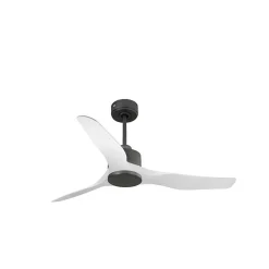 Modulo de KlassFan - Ventilateur de plafond DC sans Lumière Blanc et gris basalte, thermostat idéal pour 25 à 40 m²