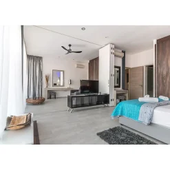 Modulo de KlassFan - Ventilateur de plafond DC sans Lumière Noir et gris basalte, thermostat idéal pour 21 à 25 m²