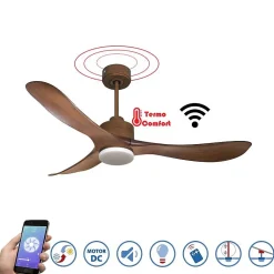 Modulo de KlassFan Super déstratificateur d'air marron pales abs marron Led ,thermostat,idéal25 à 40 m²