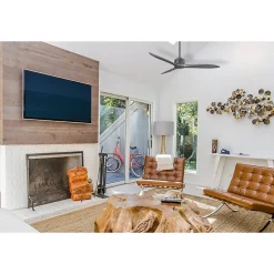 Modulo Latino III - Super destratificateur et ventilateur DC 132 cm noir pales bois gris idéal 26 à 40 m²