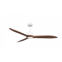 Modulo Latino III - Super destratificateur et ventilateur DC 132 cm blanc pales bois sombre idéal 26 à 40 m²