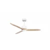 Modulo Latino III - Super destratificateur et ventilateur DC 132 cm blanc pales bois clair idéal 26 à 40 m²