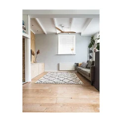 Modulo Latino Slim - Super destratificateur et ventilateur DC 132 cm blanc pales bois clair idéal 26 à 40 m²