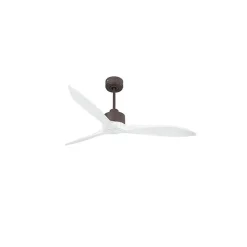 Modulo Latino Slim - Super destratificateur et ventilateur DC 132 cm chocolat pales bois blanc idéal 26 à 40 m²