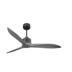 Modulo Latino Slim - Super destratificateur et ventilateur DC 132 cm noir pales bois gris idéal 26 à 40 m²