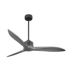 Modulo Latino Slim - Super destratificateur et ventilateur DC 132 cm noir pales bois gris idéal 26 à 40 m²