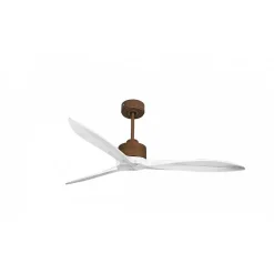 Modulo Latino Slim - Super destratificateur et ventilateur DC 132 cm marron pales bois blanc idéal 26 à 40 m²