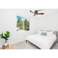 Modulo Low Profile Regular - un ventilateur pour plafond bas , DC 106 cm Noir pales abs noir sans Lumière 10 à 20 m²