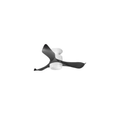 Modulo Low Profile Regular - un ventilateur pour plafond bas , DC 106 cm Blanc pales abs noir Lumière Dimmable 10 à 20 m²