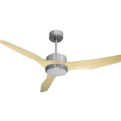 Modulo Regular Exterior - un ventilateur pour extérieur IP44, DC 127 cm Chrome pales abs marron Lumière dimmable 20 à 30 m²