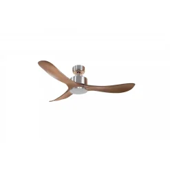 Modulo Regular Exterior - un ventilateur pour extérieur IP44, DC 132 cm Chrome pales abs marron sans Lumière 20 à 35 m²