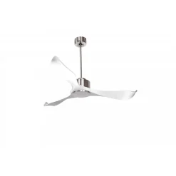 Modulo Regular Exterior - un ventilateur pour extérieur IP44, DC 132 cm Chrome pales abs blanc sans Lumière 20 à 30 m²