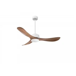 Modulo Regular Exterior - un ventilateur pour extérieur IP44, DC 132 cm Blanc pales abs marron sans Lumière 20 à 35 m²