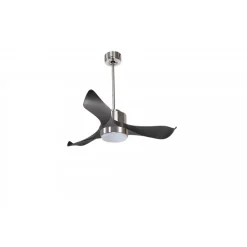 Modulo Regular Exterior - un ventilateur pour extérieur IP44, DC 106 cm Chrome pales abs noir Lumière dimmable 10 à 20 m²