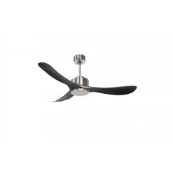 Modulo Regular Exterior - un ventilateur pour extérieur IP44, DC 132 cm Chrome pales abs noir sans Lumière 20 à 35 m²