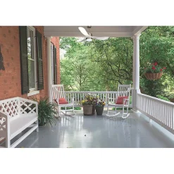 Modulo Regular Exterior - un ventilateur pour extérieur IP44, DC 132 cm Laiton pales abs blanc Lumière dimmable 20 à 35 m²