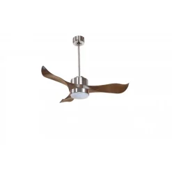 Modulo Regular Exterior - un ventilateur pour extérieur IP44, DC 106 cm Chrome pales abs marron Lumière dimmable 10 à 20 m²