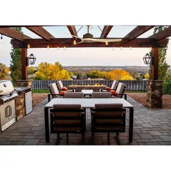 Modulo Regular Exterior - un ventilateur pour extérieur IP44, DC 127 cm Marron pales abs marron sans Lumière 20 à 30 m²