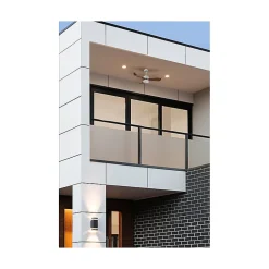 Modulo Regular Exterior - un ventilateur pour extérieur IP44, DC 106 cm Blanc pales abs marron Lumière dimmable 10 à 20 m²