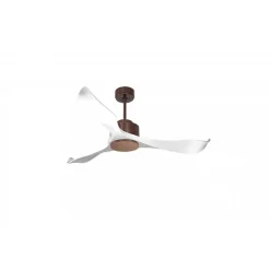 Modulo Regular Exterior - un ventilateur pour extérieur IP44, DC 132 cm Marron pales abs blanc sans Lumière 20 à 30 m²