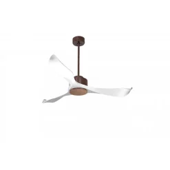 Modulo Regular Exterior - un ventilateur pour extérieur IP44, DC 132 cm Marron pales abs blanc sans Lumière 20 à 30 m²