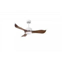 Modulo Regular Exterior - un ventilateur pour extérieur IP44, DC 106 cm Blanc pales abs marron sans Lumière 10 à 20 m²