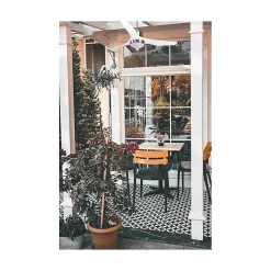 Modulo Regular Exterior - un ventilateur pour extérieur IP44, DC 127 cm Chrome pales abs blanc Lumière dimmable 20 à 30 m²