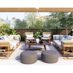 Modulo Regular Exterior - un ventilateur pour extérieur IP44, DC 127 cm Blanc pales abs marron sans Lumière 20 à 30 m²