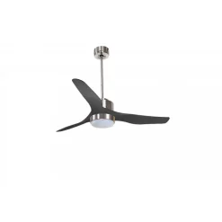 Modulo Regular Exterior - un ventilateur pour extérieur IP44, DC 127 cm Chrome pales abs noir Lumière dimmable 20 à 30 m²