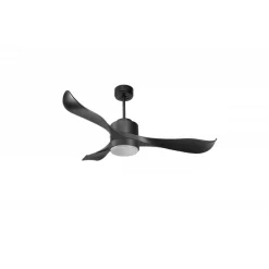 Modulo Regular Exterior - un ventilateur pour extérieur IP44, DC 132 cm Gris basalte pales abs noir Lumière dimmable 20 à 30 m²