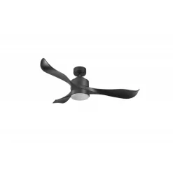 Modulo Regular Exterior - un ventilateur pour extérieur IP44, DC 132 cm Gris basalte pales abs noir Lumière dimmable 20 à 30 m²