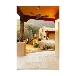 Modulo Regular Exterior - un ventilateur pour extérieur IP44, DC 106 cm Chocolat pales abs marron sans Lumière 10 à 20 m²