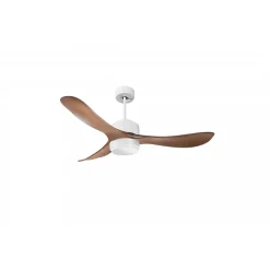 Modulo Regular Exterior - un ventilateur pour extérieur IP44, DC 132 cm Blanc pales abs marron Lumière dimmable 20 à 35 m²