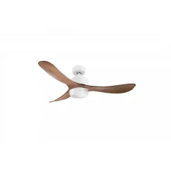 Modulo Regular Exterior - un ventilateur pour extérieur IP44, DC 132 cm Blanc pales abs marron Lumière dimmable 20 à 35 m²