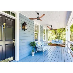 Modulo Regular Exterior - un ventilateur pour extérieur IP44, DC 132 cm Gris basalte pales abs marron sans Lumière 20 à 35 m²