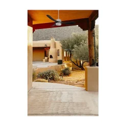 Modulo Regular Exterior - un ventilateur pour extérieur IP44, DC 132 cm Blanc pales abs noir Lumière dimmable 20 à 35 m²