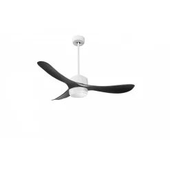 Modulo Regular Exterior - un ventilateur pour extérieur IP44, DC 132 cm Blanc pales abs noir Lumière dimmable 20 à 35 m²