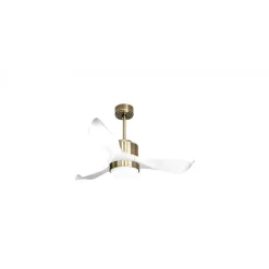 Modulo Regular Exterior - un ventilateur pour extérieur IP44, DC 106 cm Laiton pales abs blanc Lumière dimmable 10 à 20 m²