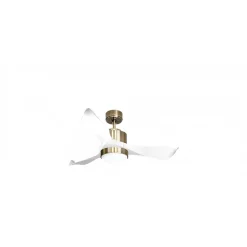 Modulo Regular Exterior - un ventilateur pour extérieur IP44, DC 106 cm Laiton pales abs blanc Lumière dimmable 10 à 20 m²