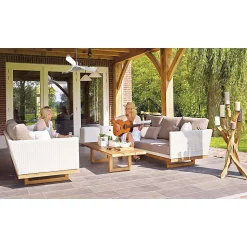 Modulo Regular Exterior - un ventilateur pour extérieur IP44, DC 106 cm Chrome pales abs blanc sans Lumière 10 à 20 m²