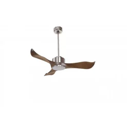 Modulo Regular Exterior - un ventilateur pour extérieur IP44, DC 106 cm Chrome pales abs marron sans Lumière 10 à 20 m²