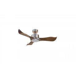 Modulo Regular Exterior - un ventilateur pour extérieur IP44, DC 106 cm Chrome pales abs marron sans Lumière 10 à 20 m²