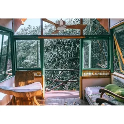 Modulo Regular Exterior - un ventilateur pour extérieur IP44, DC 106 cm Chrome pales abs marron sans Lumière 10 à 20 m²