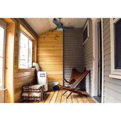 Modulo Regular Exterior - un ventilateur pour extérieur IP44, DC 106 cm Gris basalte pales abs noir Lumière dimmable 10 à 20 m²