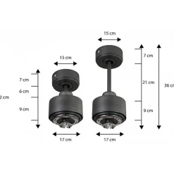 Modulo Slim - Super destratificateur et ventilateur DC 132 cm chrome pales bois sombre idéal 26 à 40 m²