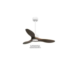 Modulo Slim Ring - Super destratificateur et ventilateur DC 106 cm blanc pales bois sombre idéal 10 à 20 m²