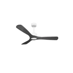 Modulo Slim Ring - Super destratificateur et ventilateur DC 132 cm blanc pales bois noir idéal 26 à 40 m²