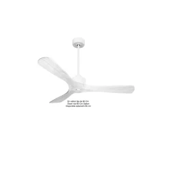 Modulo Slim Ring - Super destratificateur et ventilateur DC 132 cm blanc pales bois blanc idéal 26 à 40 m²