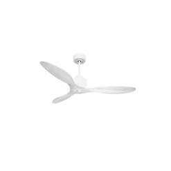 Modulo Slim Ring - Super destratificateur et ventilateur DC 132 cm blanc pales bois blanc idéal 26 à 40 m²